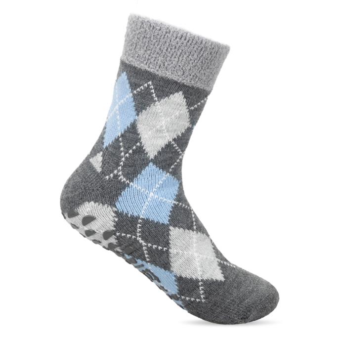 totes toasties® Ladies Cosy Line Low Crop Slipper Socks (Twin Pack) Grey / Blue Extra Image 3